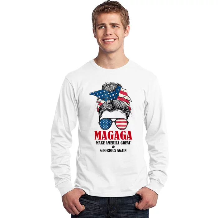 Magaga Make America Great And Glorious Again Trump 2024 Tall Long Sleeve T-Shirt