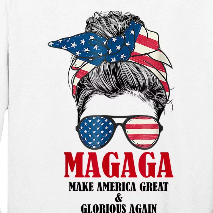 Magaga Make America Great And Glorious Again Trump 2024 Tall Long Sleeve T-Shirt