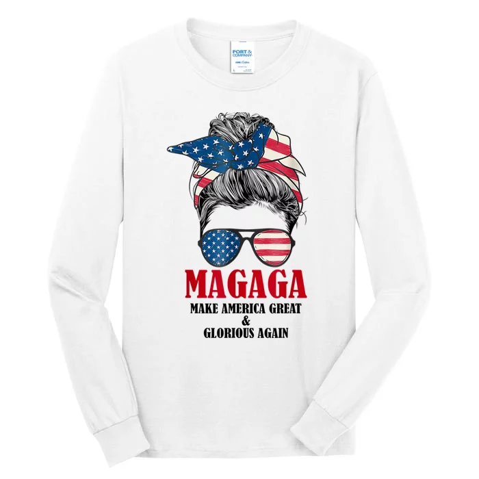 Magaga Make America Great And Glorious Again Trump 2024 Tall Long Sleeve T-Shirt