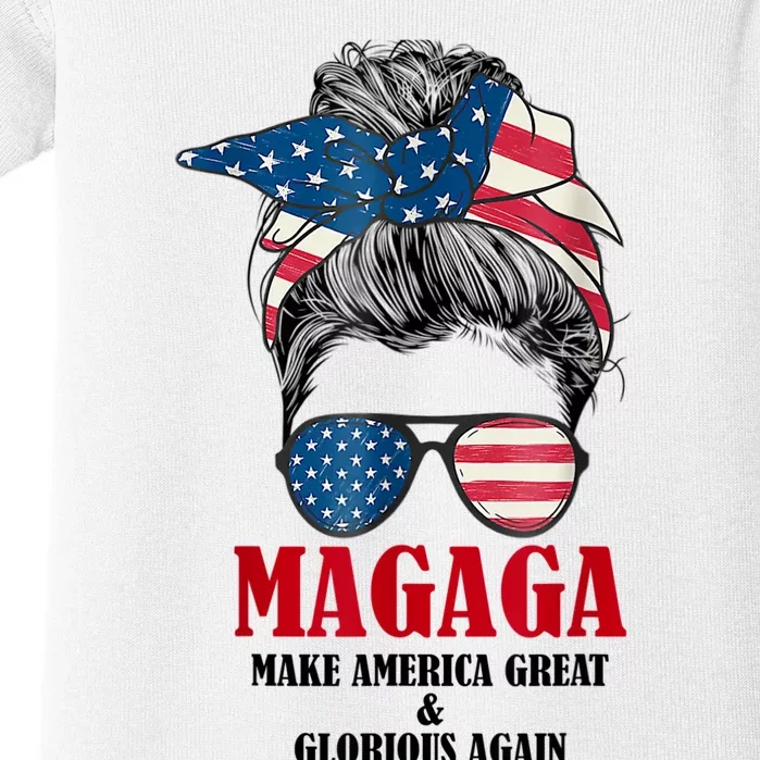 Magaga Make America Great And Glorious Again Trump 2024 Baby Bodysuit