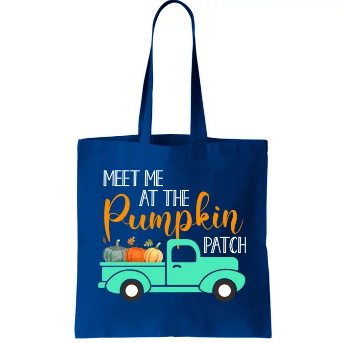 Meet Me At The Pumpkin Patch Halloween Thanksgiving Truck Gift Tote Bag