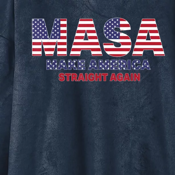 MASA Make America Straight Again Hooded Wearable Blanket