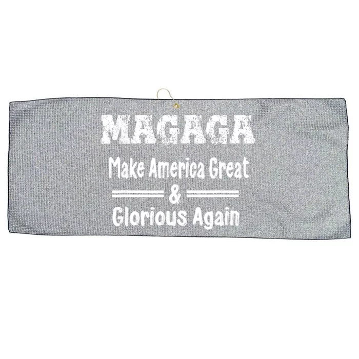 Magaga Make America Great And Glorious Again PRO TRUMP Support Trump 2024 Large Microfiber Waffle Golf Towel