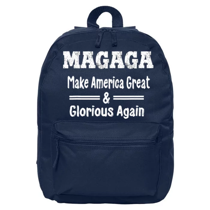 Magaga Make America Great And Glorious Again PRO TRUMP Support Trump 2024 16 in Basic Backpack