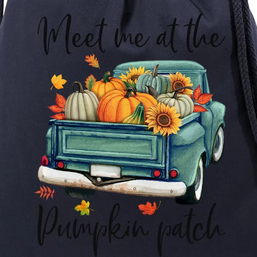 Meet Me At The Pumpkin Patch Halloween Thanksgiving Great Gift Drawstring Bag