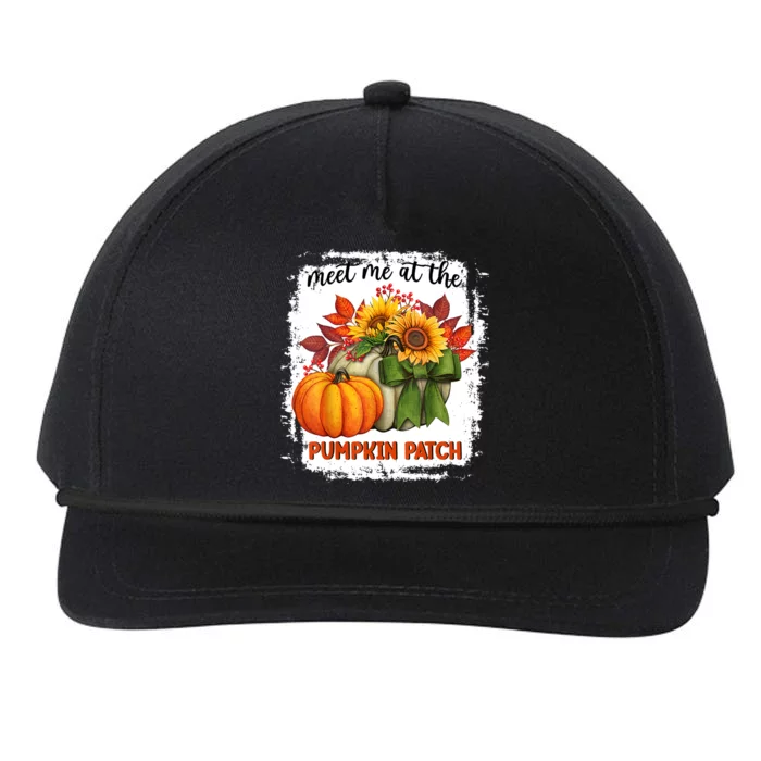 Meet Me At The Pumpkin Patch Halloween Vintage Pumpkin Fall Gift Snapback Five-Panel Rope Hat