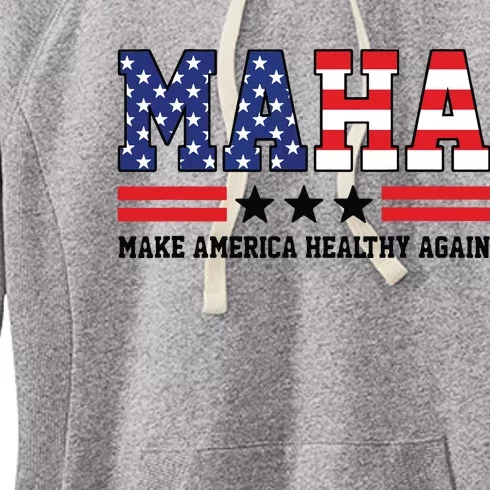 Maha Make America Healthy Again Us Patriotic Women's Fleece Hoodie