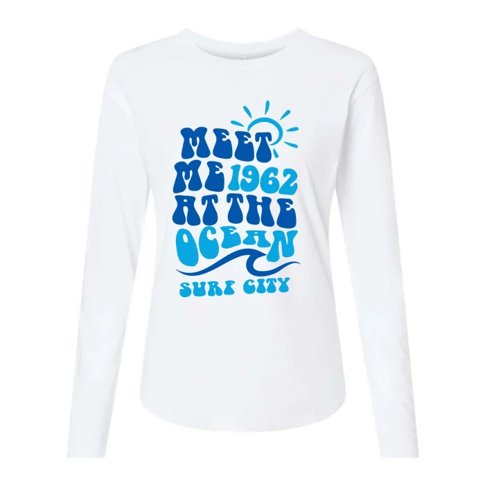 Meet Me At The Ocean Womens Cotton Relaxed Long Sleeve T-Shirt