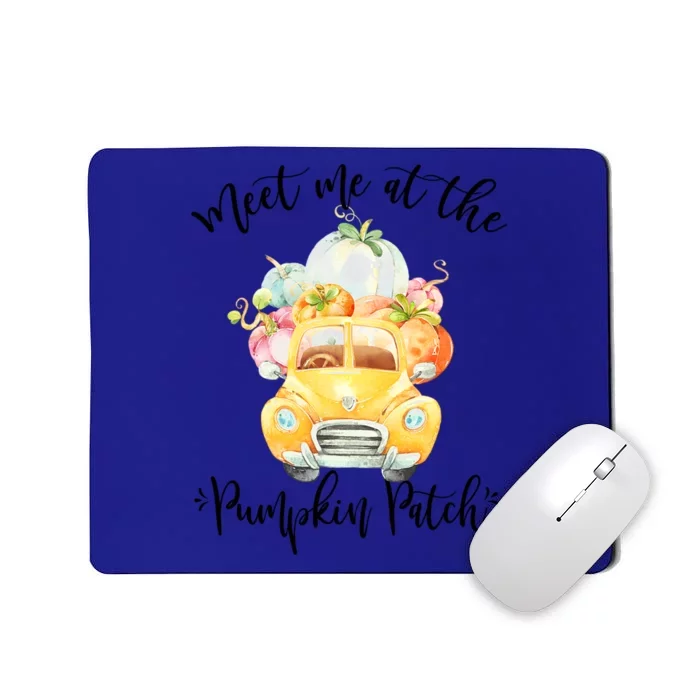 Meet Me At The Pumpkin Patch Pastel Pumpkin Vintage Truck Gift Mousepad