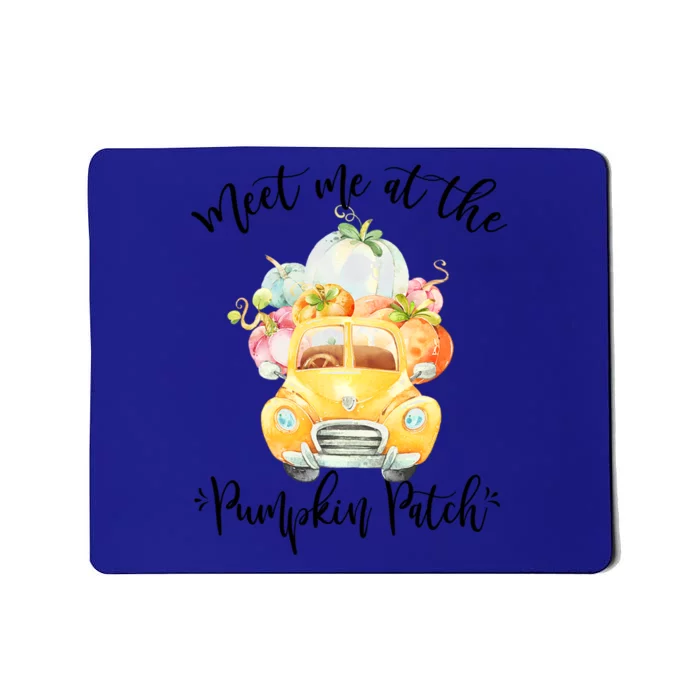 Meet Me At The Pumpkin Patch Pastel Pumpkin Vintage Truck Gift Mousepad