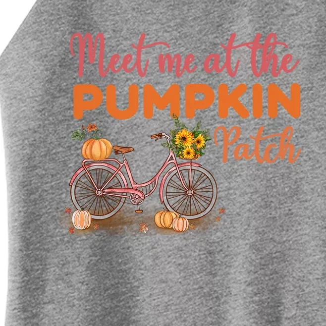 Meet Me At The Pumpkin Patch Halloween Costum Thanksgiving Funny Gift Women’s Perfect Tri Rocker Tank