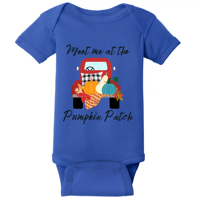 Meet Me At The Pumpkin Patch Halloween Costume Truck Gift Baby Bodysuit