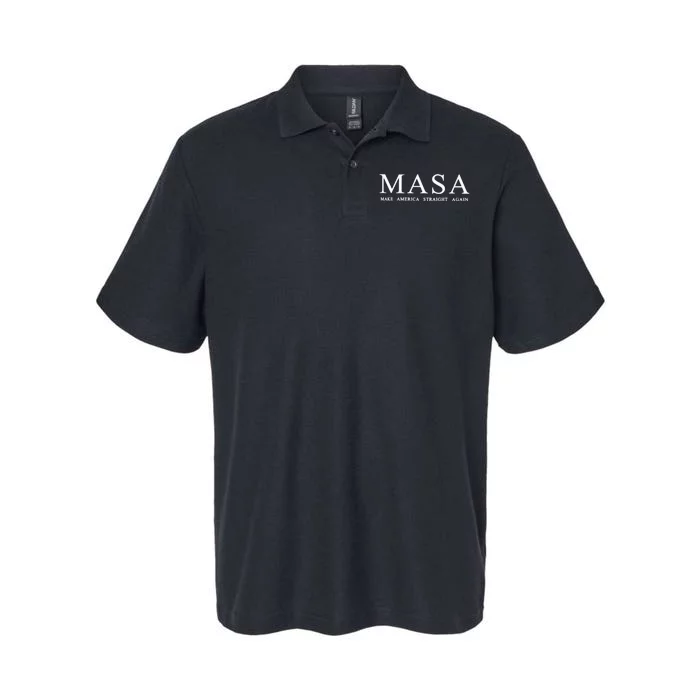 Masa Make America Straight Again Softstyle Adult Sport Polo