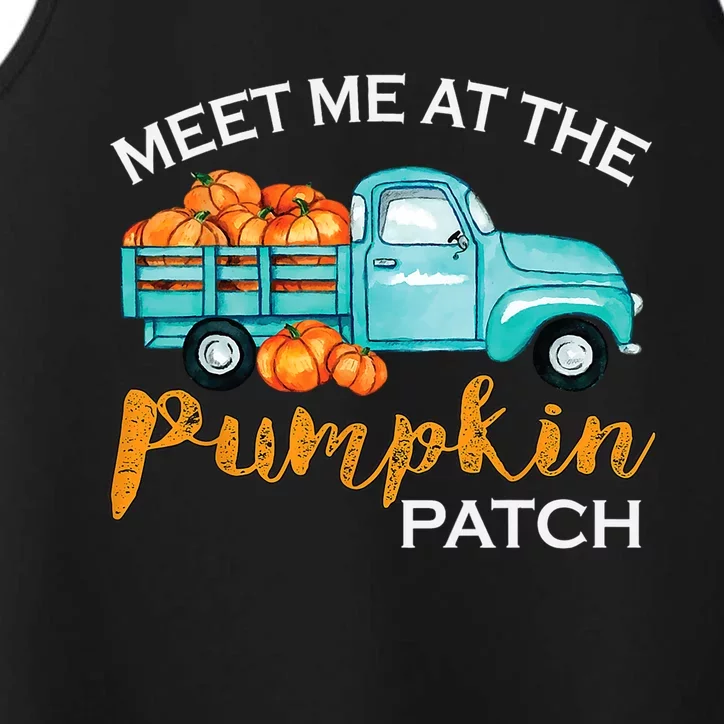 Meet Me At The Pumpkin Patch Pickup Fall Thanksgiving Xmas Gift Performance Tank