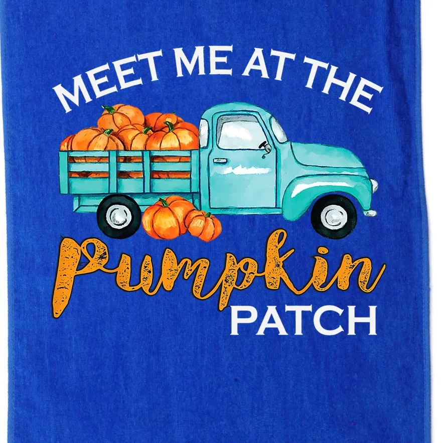 Meet Me At The Pumpkin Patch Pickup Fall Thanksgiving Xmas Gift Platinum Collection Golf Towel