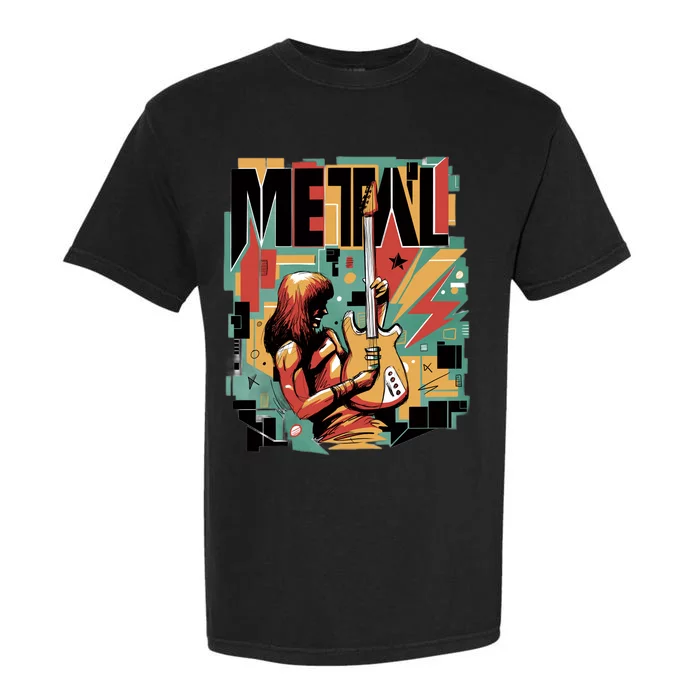 Metal Music Abstract Garment-Dyed Heavyweight T-Shirt