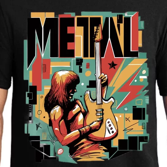 Metal Music Abstract Pajama Set