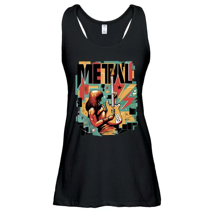 Metal Music Abstract Ladies Essential Flowy Tank