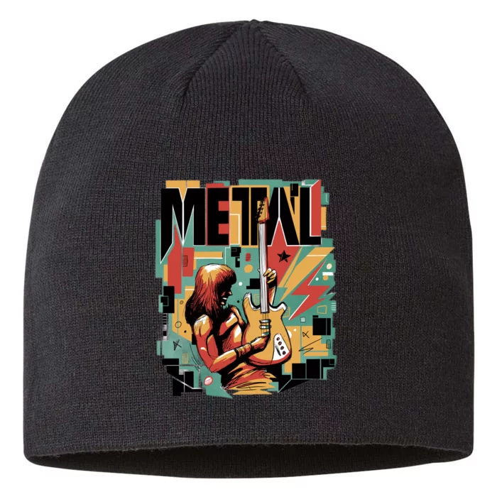 Metal Music Abstract 8 1/2in Sustainable Knit Beanie