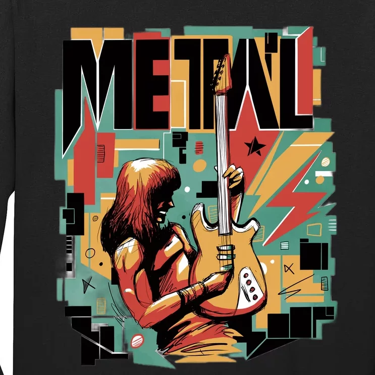 Metal Music Abstract Tall Long Sleeve T-Shirt