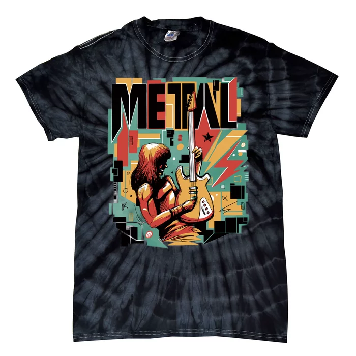 Metal Music Abstract Tie-Dye T-Shirt