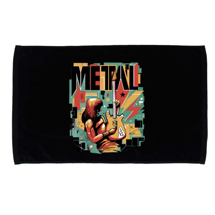 Metal Music Abstract Microfiber Hand Towel