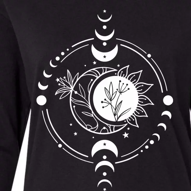 Mystic Moon And Sun Womens Cotton Relaxed Long Sleeve T-Shirt