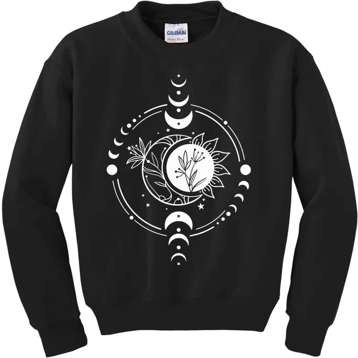 Mystic Moon And Sun Kids Sweatshirt