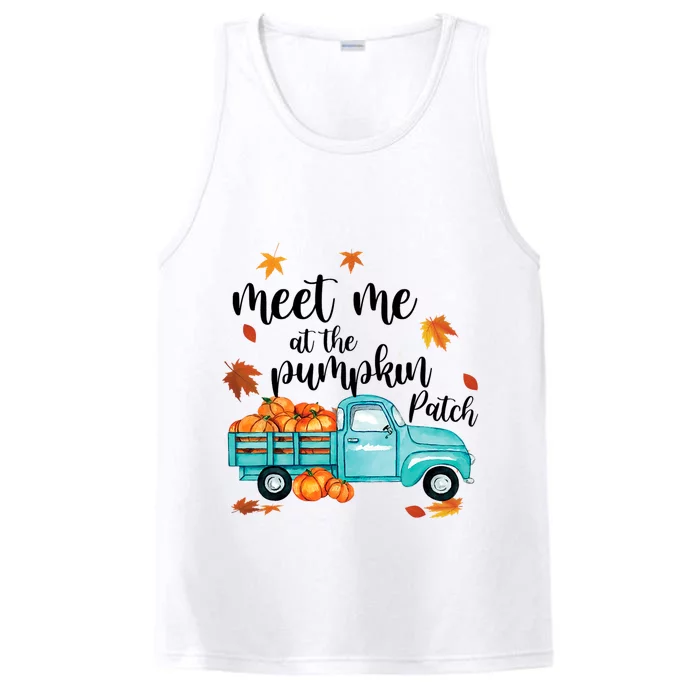 Meet Me At The Pumpkin Patch Halloween Thanksgiving Pumpkin Funny Gift Performance Tank