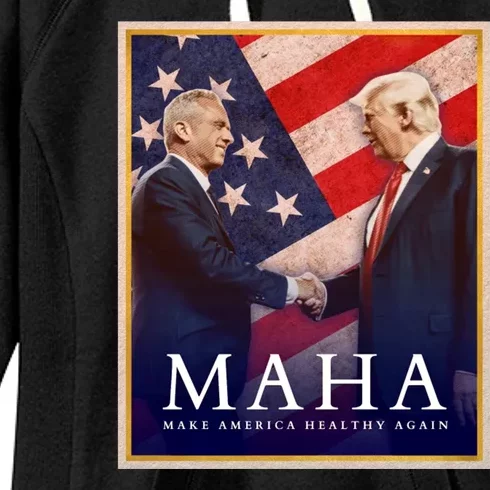 Maha Make America Healthy Again Usa Trump Kennedy Women's Fleece Hoodie