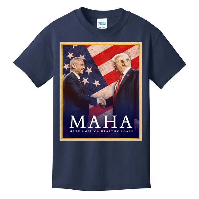 Maha Make America Healthy Again Usa Trump Kennedy Kids T-Shirt