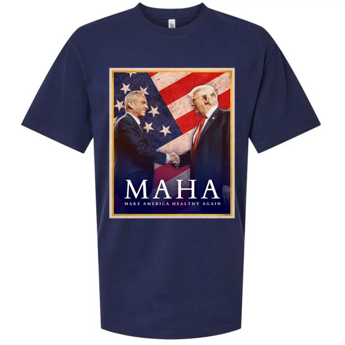 Maha Make America Healthy Again Usa Trump Kennedy Sueded Cloud Jersey T-Shirt