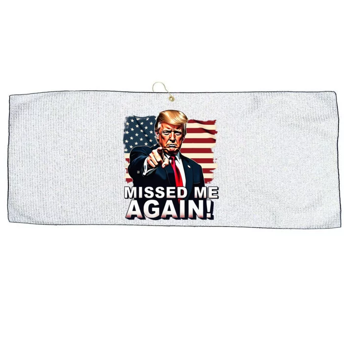 Missed Me Again You Missed Trump 2024 Elections Large Microfiber Waffle Golf Towel