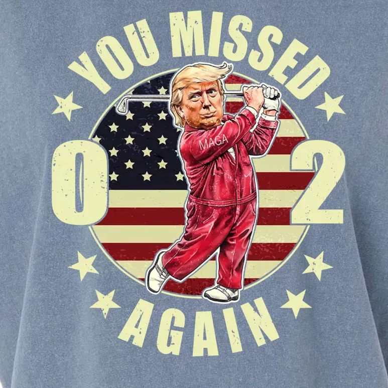 Missed Me Again Donald Trump Golfing Garment-Dyed Women's Muscle Tee