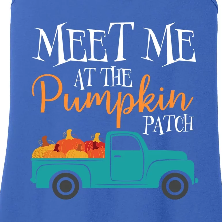 Meet Me At The Pumpkin Patch Love Fall Autumn Holiday Season Cool Gift Ladies Essential Tank