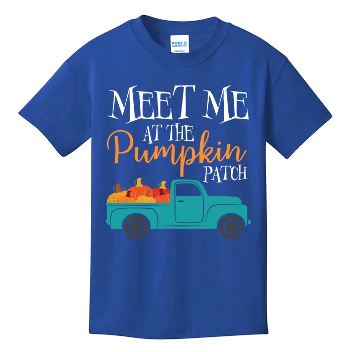 Meet Me At The Pumpkin Patch Love Fall Autumn Holiday Season Cool Gift Kids T-Shirt