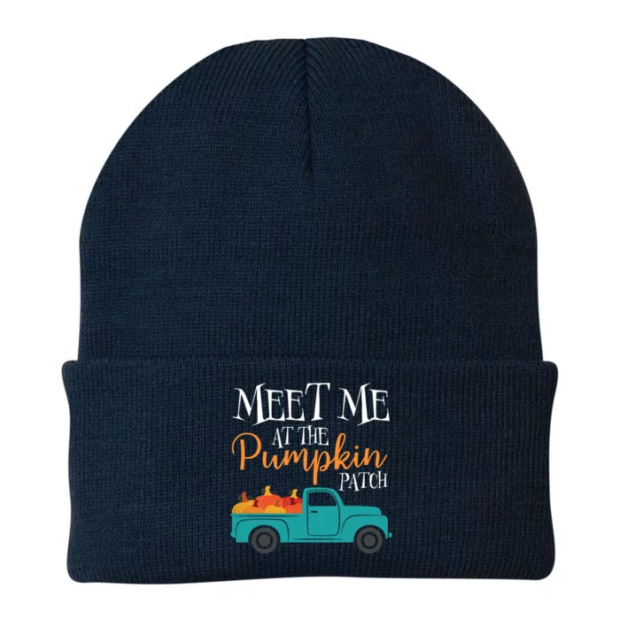 Meet Me At The Pumpkin Patch Love Fall Autumn Holiday Season Cool Gift Knit Cap Winter Beanie