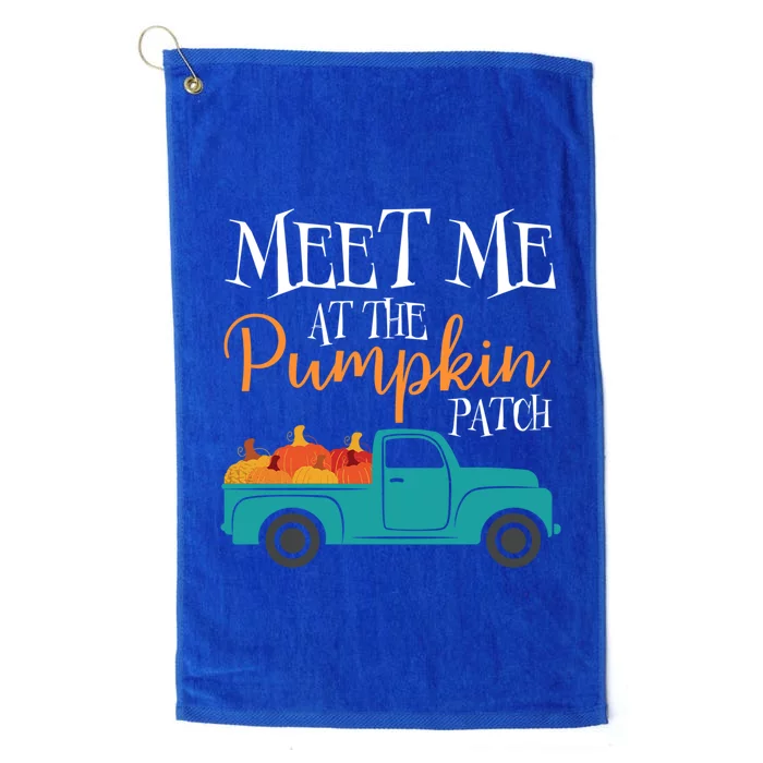 Meet Me At The Pumpkin Patch Love Fall Autumn Holiday Season Cool Gift Platinum Collection Golf Towel