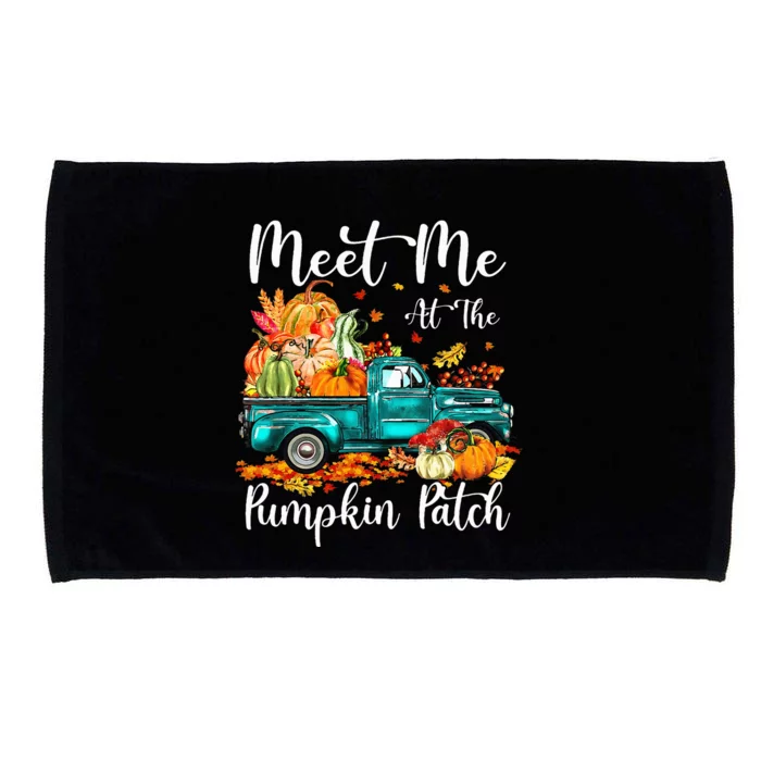 Meet Me At The Pumpkin Patch Fall Halloween Thanksgiving Microfiber Hand Towel