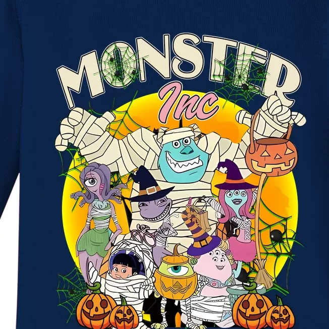 Monster Mike And Sully Boo Halloween Party 2024 Halloween Monsters Baby Long Sleeve Bodysuit