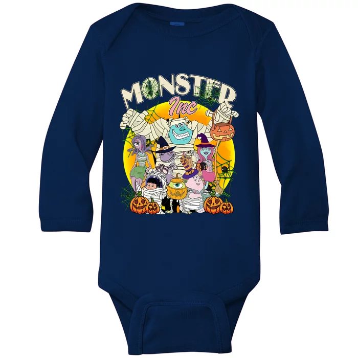 Monster Mike And Sully Boo Halloween Party 2024 Halloween Monsters Baby Long Sleeve Bodysuit