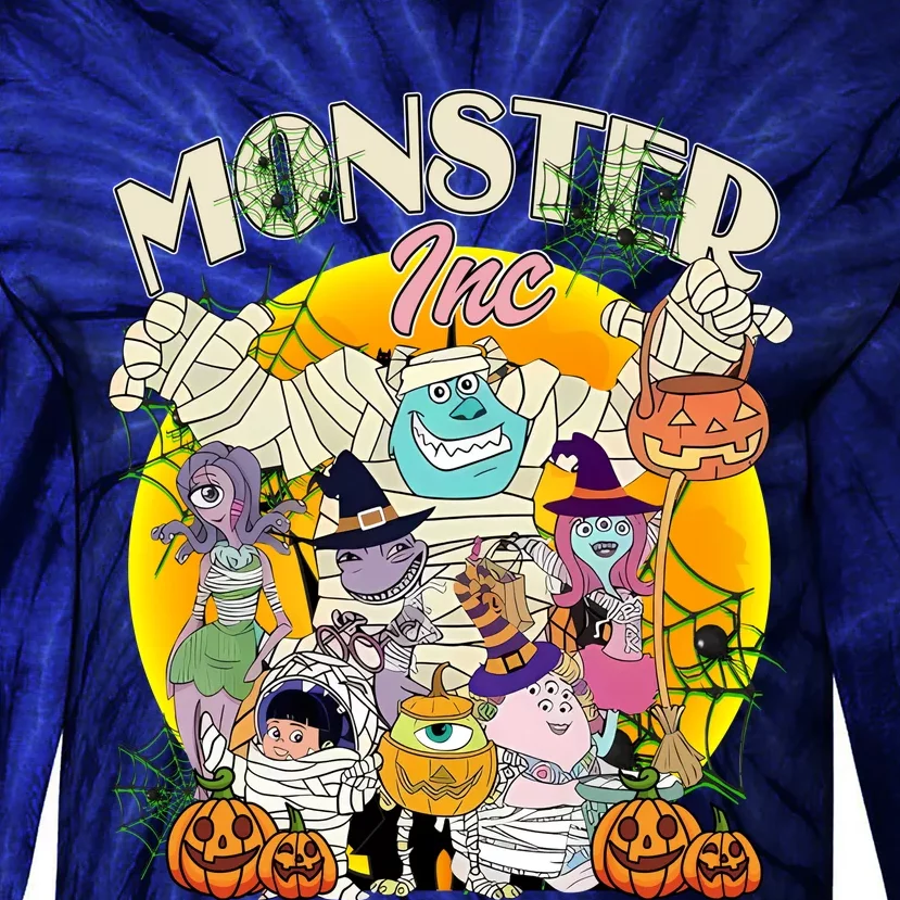 Monster Mike And Sully Boo Halloween Party 2024 Halloween Monsters Tie-Dye Long Sleeve Shirt