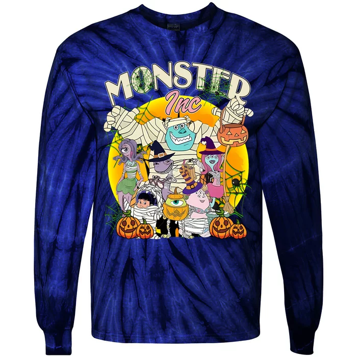 Monster Mike And Sully Boo Halloween Party 2024 Halloween Monsters Tie-Dye Long Sleeve Shirt