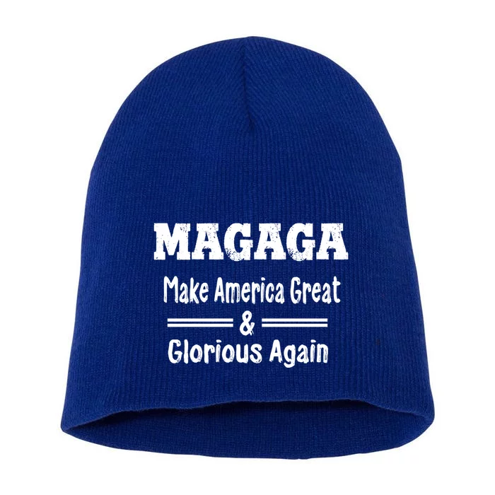 Magaga Make America Great And Glorious Again Gift Short Acrylic Beanie