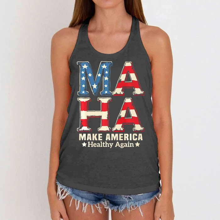 Maha Make America Healthy Again Trump Vance Kennedy 2024 Premium Women's Knotted Racerback Tank