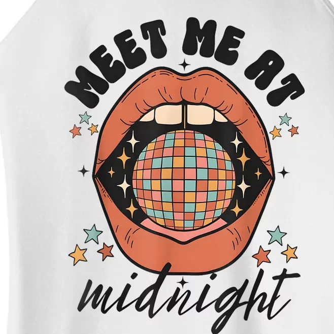 Meet Me At Midnight Funny Santa Christmas Xmas Women’s Perfect Tri Rocker Tank