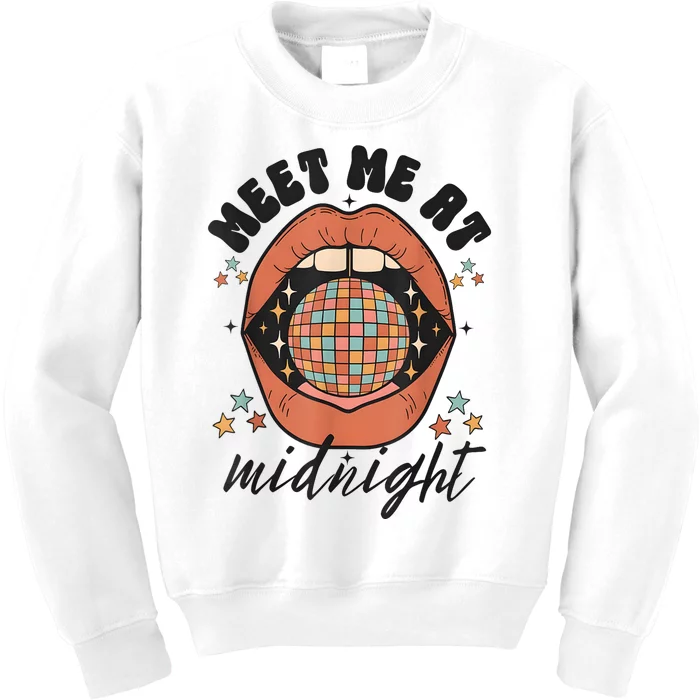 Meet Me At Midnight Funny Santa Christmas Xmas Kids Sweatshirt