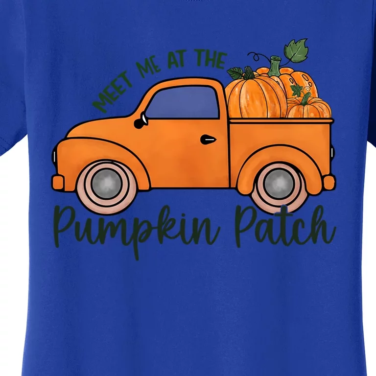 Meet Me At The Pumpkin Patch Super Cute Fall Artwork Designs Gift Women's T-Shirt