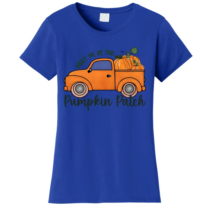 Meet Me At The Pumpkin Patch Super Cute Fall Artwork Designs Gift Women's T-Shirt