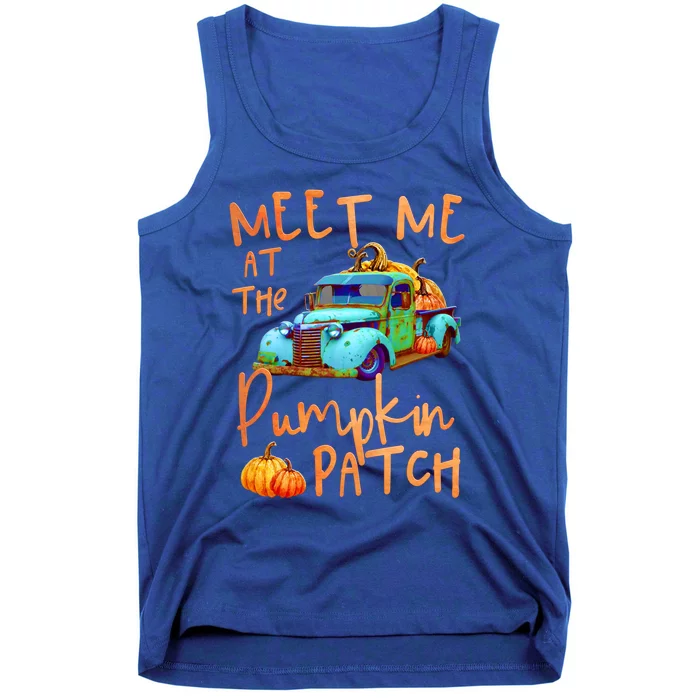 Meet Me At The Pumpkin Patch Pickup Truck Autumn Fall Gift Tank Top